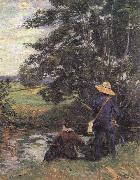 Armand guillaumin The Fishermen oil on canvas